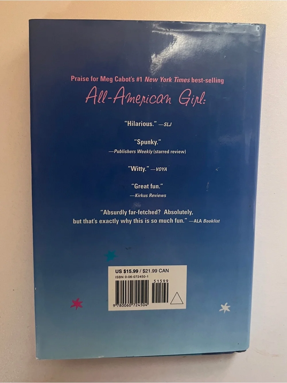 Ready or Not by Meg Cabot - Blue Hardcover Novel